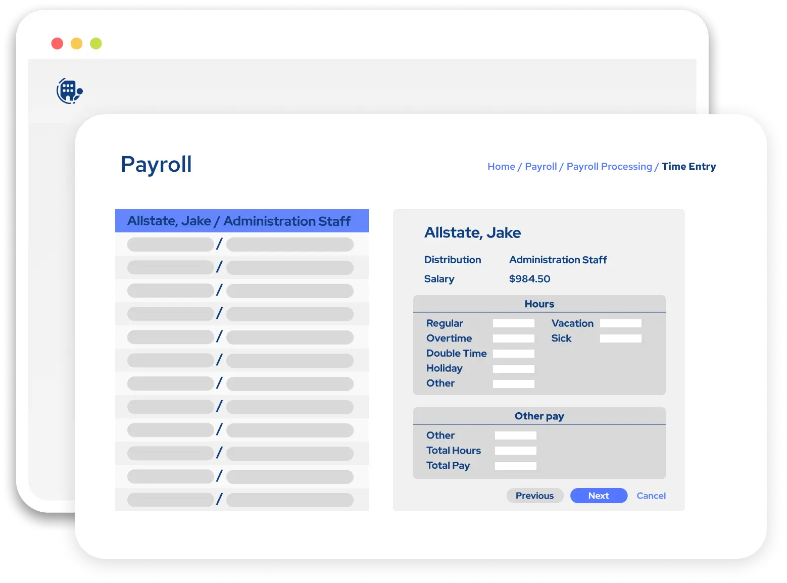 Dashboard of Payroll